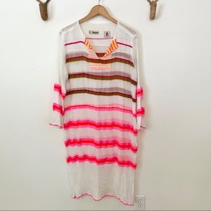 Lemlem Walsh Striped Voile Kaftan Woven Coverup